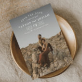 Invitation Magnétique Mariage Élégant Classique Photo Enregistrer La Dat