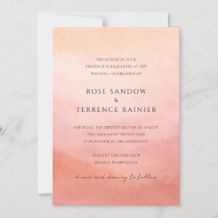 Invitation Magnétique Mariage Élégant Moderne de Style Corallien et Côti