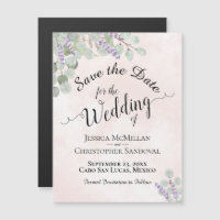 Mariage Enregistrer la date Eucalyptus & Lavender