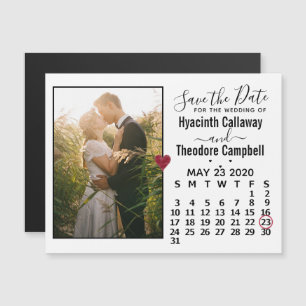 Invitation Magnétique Mariage Enregistrer la date Mai 2020 Calendrier Ph