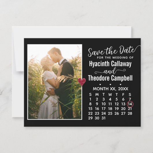 Invitation Magnétique Mariage Enregistrer la date N'importe quel mois Ca (Recto)