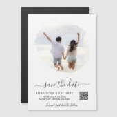 Invitation Magnétique *~* MARIAGE ENREGISTRER LA DATE - QR code Website  (Devant / Derrière)