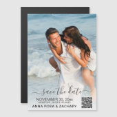 Invitation Magnétique *~* MARIAGE ENREGISTRER LA DATE - QR Website AR6 (Devant / Derrière)