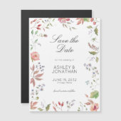 Invitation Magnétique Mariage Fleur sauvage simple et intemporel (Devant / Derrière)