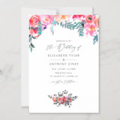 Invitation Magnétique Mariage Floral d'hiver (Recto)