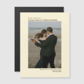Invitation Magnétique Mariage minimal Enregistrer la date Vertical Photo (Devant / Derrière)