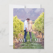 Invitation Magnétique Mariage moderne et élégant (Recto)