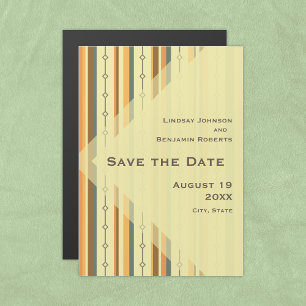 Invitation Magnétique Mariage moderne rétro du milieu du siècle moderne