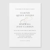 Invitation Magnétique Mariage noir et blanc moderne (Devant)