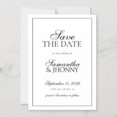 Invitation Magnétique Mariage Photo de Bordure de Script Élégant (Recto)