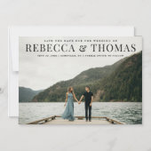 Invitation Magnétique Mariage photo paysage moderne enregistrer la date (Recto)