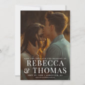 Invitation Magnétique Mariage photo portrait moderne enregistrer la date (Recto)