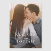 Invitation Magnétique Mariage Photo Sav Typographie Élégante Classique N (Devant)