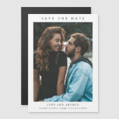 Invitation Magnétique Mariage photo simple Enregistrer la date (Devant / Derrière)
