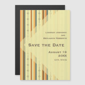 Invitation Magnétique Mariage Rétro Inspiré du Moderne de Milieu de Sièc (Devant / Derrière)