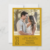 Invitation Magnétique Mariage simple moderne Enregistrer la date Photo M (Recto)