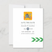 Invitation Magnétique Mariage Voyage aventure Passeport (Recto)