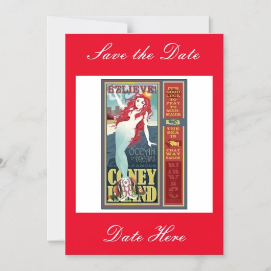 Invitation Magnétique mermaid (Recto)