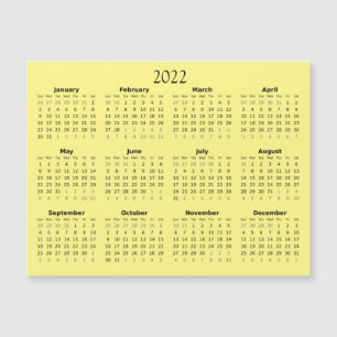 Invitation magnétique Mini Calendrier 2022