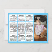 Invitation Magnétique Mini calendrier photo couleur personnalisée (Recto)