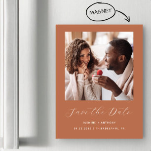 Invitation Magnétique Mini script photo en terre cuite