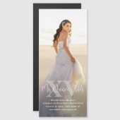 Invitation Magnétique Mis XV Años Sauvez la date Chic Quinceañera Photo (Devant / Derrière)