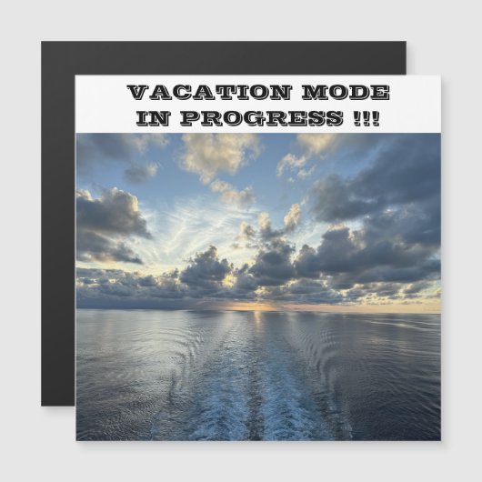 INVITATION MAGNÉTIQUE MODE DE VACANCES EN COURS CROISIÈRE NAVIRE PORTE M (Devant / Derrière)