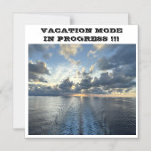 INVITATION MAGNÉTIQUE MODE DE VACANCES EN COURS CROISIÈRE NAVIRE PORTE M (Recto)