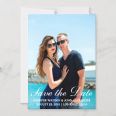 Invitation Magnétique Modèle photo Simple Enregistrer La Date (Recto)