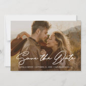 Invitation Magnétique Modern Minimalist Photo Save the Date Wedding  (Recto)