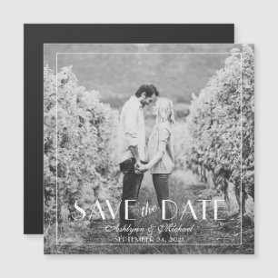 Invitation Magnétique Moderne et élégant Carré Mariage