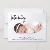 Invitation Magnétique Moderne Introduire photo bébé garçon Nom Magnetic  (Recto)