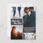 Invitation Magnétique Modifier la date Enregistrer notre nouvelle date P (Recto)