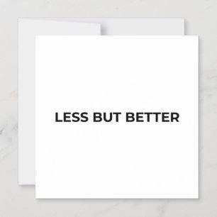 Invitation Magnétique Moins Mais Mieux Typographie Minimaliste