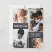 Invitation Magnétique Moments chéris - Annonce de naissance de bébé magn (Recto)