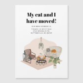 Invitation Magnétique Mon chat et moi avons déménagé Changement d'adress (Devant)