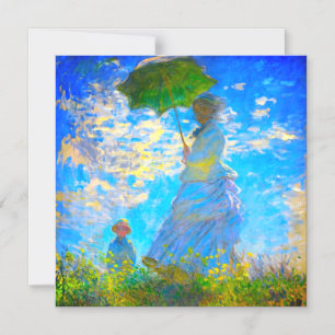 Invitation Magnétique Monet Woman avec un parasol