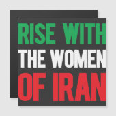 Invitation Magnétique Monter avec les femmes d'Iran (Devant / Derrière)