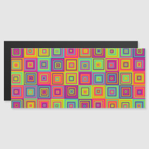 Invitation Magnétique Motif Carrés Colorés