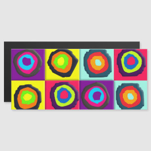 Invitation Magnétique Motif de cercles abstraits modernes