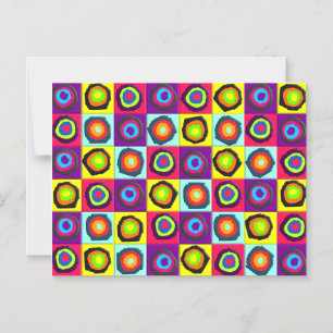 Invitation Magnétique Motif de Cercles Colorés