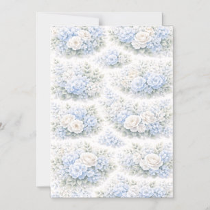 Invitation Magnétique Motif floral SoftBlue Élégant Botanique Romantique