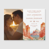 Invitation Magnétique Mountain Desert Photo Wedding Save The Date (Devant)