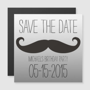 Invitation Magnétique Moustache / Moustache / Schnurrbart + votre texte