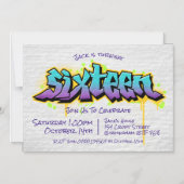 Invitation Magnétique Mur Graffiti (Recto)