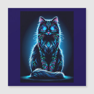 Invitation Magnétique Neon Cat Vivid Arrière - plan-97948