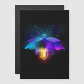 Invitation Magnétique Neon Firefly sur noir (Devant / Derrière)