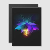 Invitation Magnétique Neon Firefly sur noir (Devant / Derrière)