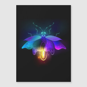 Invitation Magnétique Neon Firefly sur noir