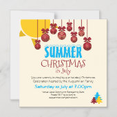 Invitation Magnétique NOËL EN JUILLET Fête du barbecue d'été (Recto)